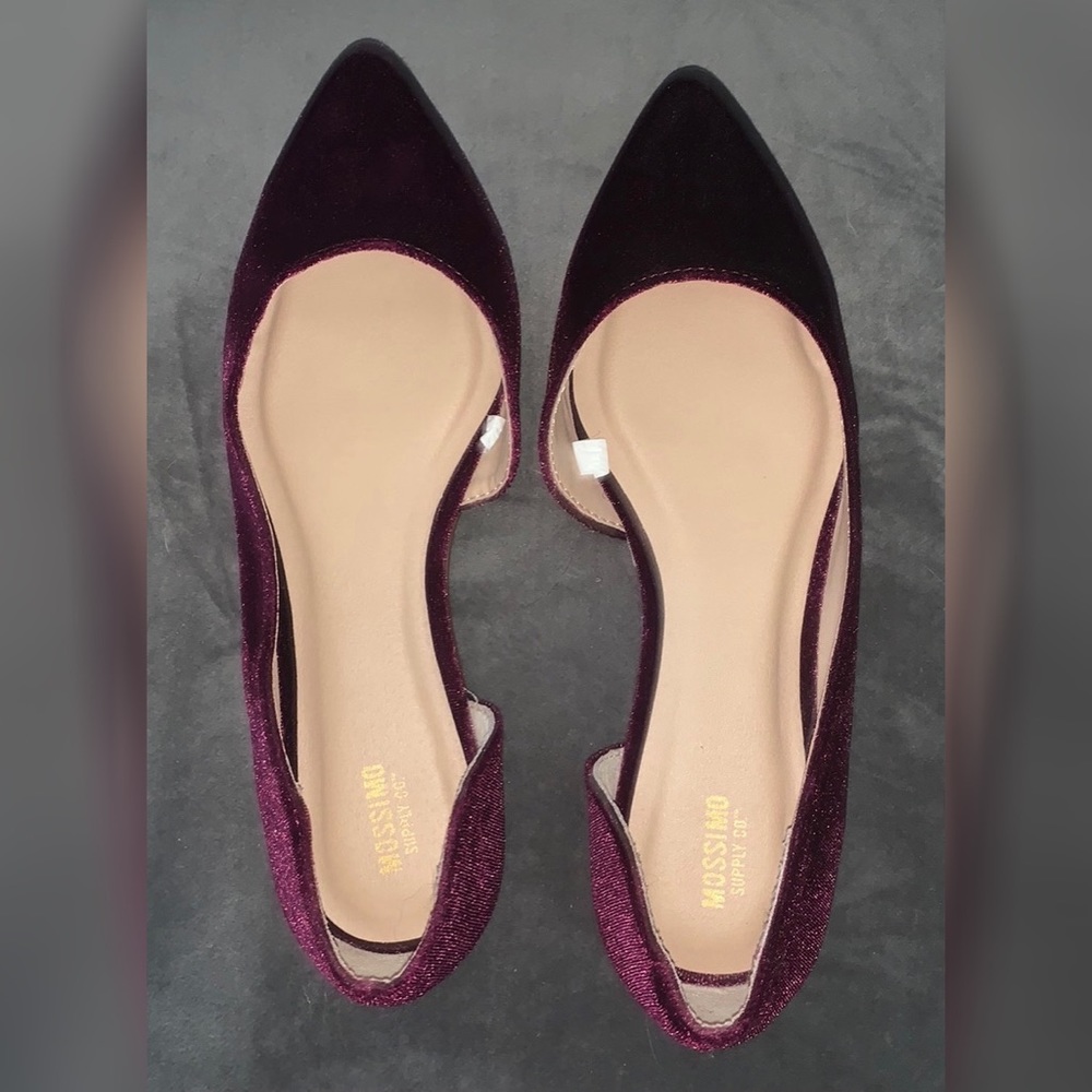 Purple Velvet Flats